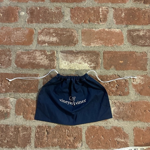 Vineyard Vines Blue & White Drawstring Pouch Dust Bag Storage Shoe Bag - Picture 6 of 7